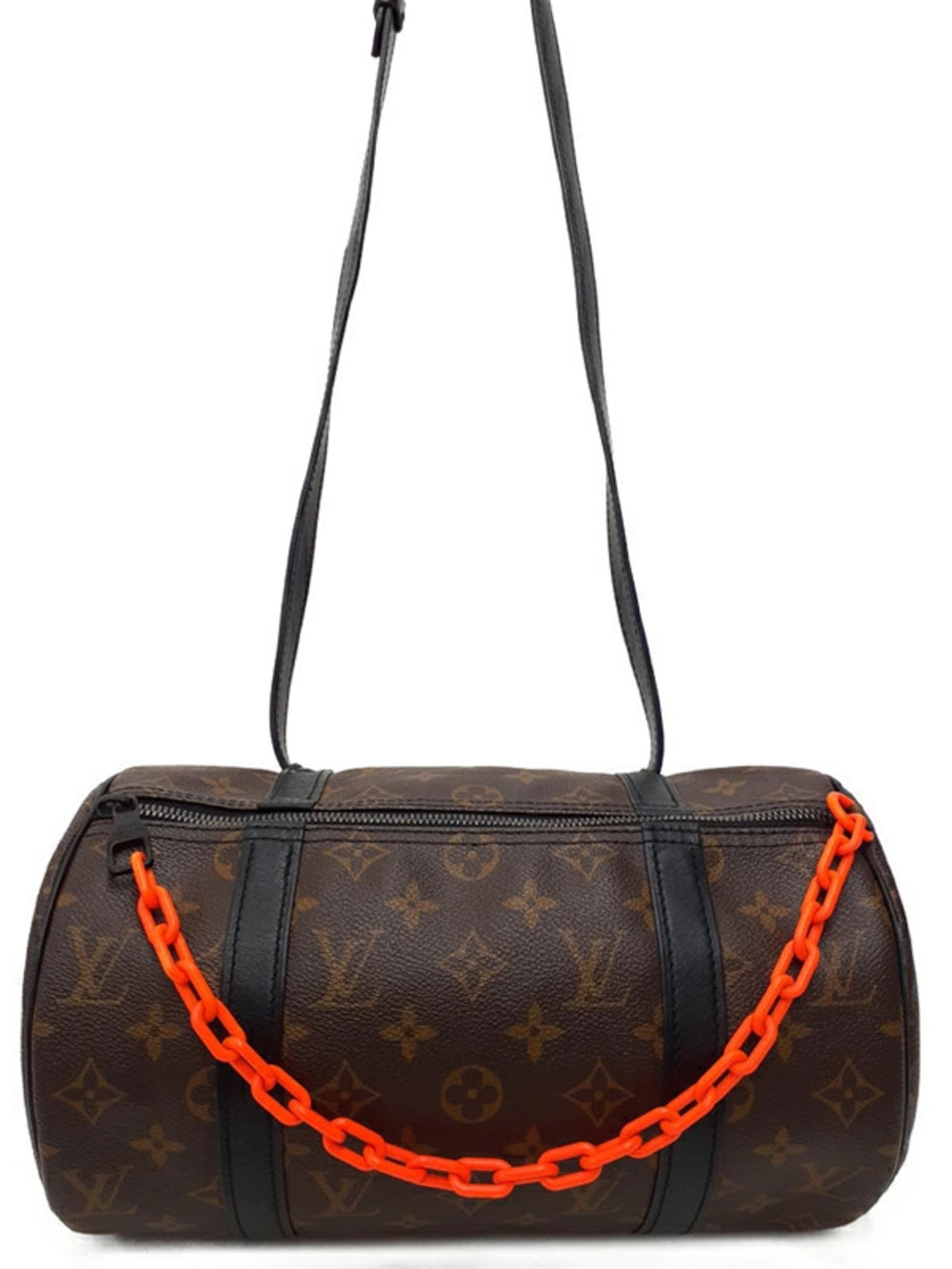 Louis Vuitton Monogram Polochon Shoulder Bag Canvas Leather Brown